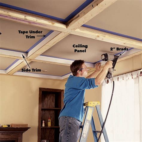Ceiling Panels: How to Install a Beam and Panel Ceiling.